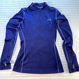 Under Armour Women's Purple Fitted Coldgear Pullover, size Med